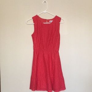 Red lace dress